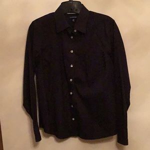 Navy blue button down shirt Lands’ End